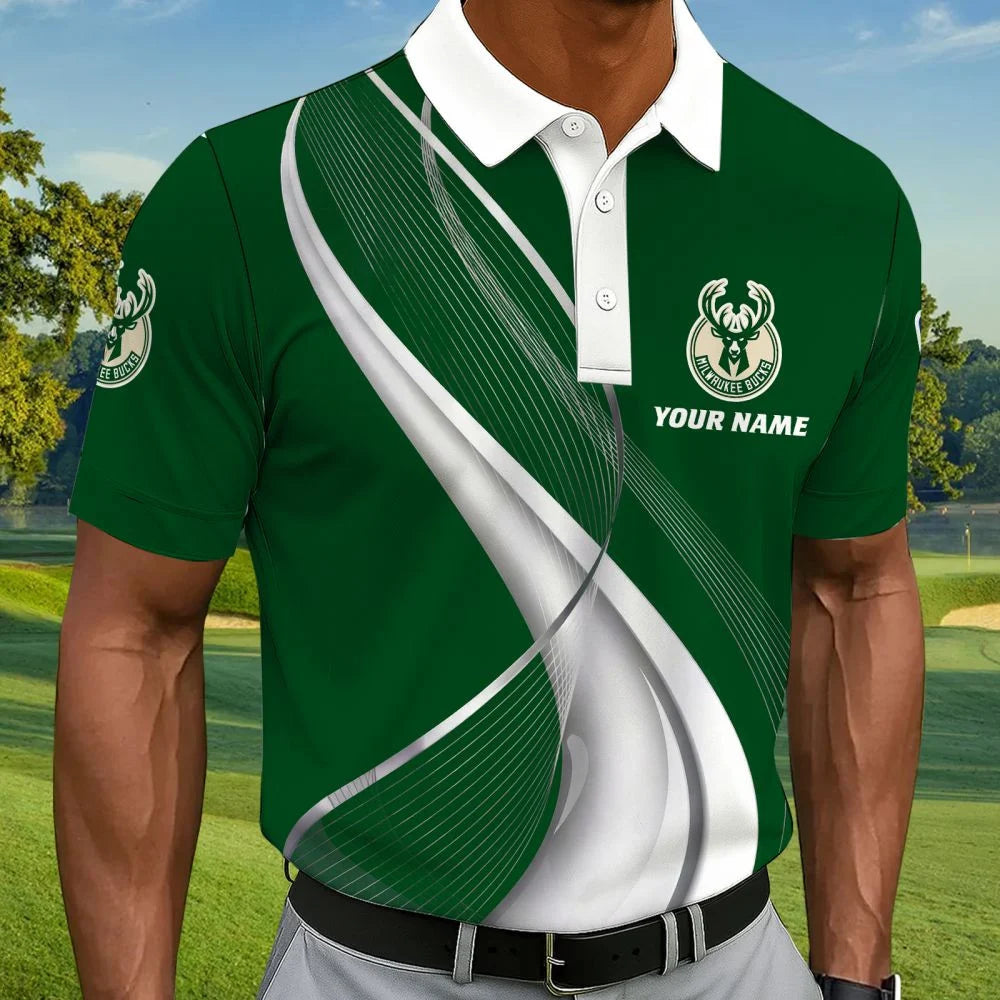 LIMITED EDITION - NEW CUSTOMIZED NBA11 MBU MILWAUKEE BUCKS POLO SHIRT, ZIP POLO SHIRT & T-SHIRTS
