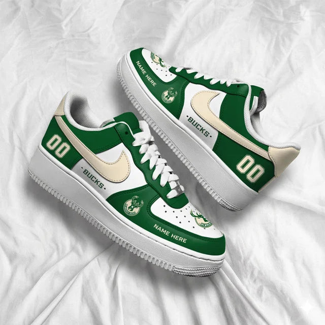 [HOT DEAL] NEW CUSTOMIZED NBA11 MBU MILWAUKEE BUCKS AF1 SHOES