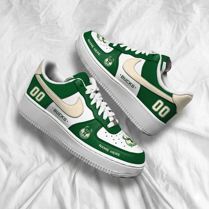 [HOT DEAL] NEW CUSTOMIZED NBA11 MBU MILWAUKEE BUCKS AF1 SHOES