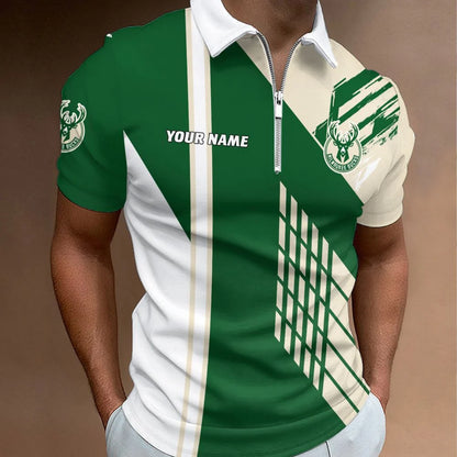 LIMITED EDITION - NEW CUSTOMIZED NBA11 MBU MILWAUKEE BUCKS POLO SHIRT, ZIP POLO SHIRT & T-SHIRTS