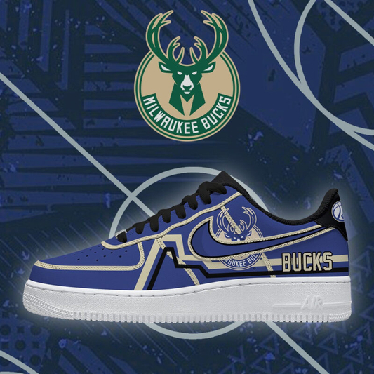 LIMITED EDITION - NEW CUSTOMIZED NBA11 MBU MILWAUKEE BUCKS AF1 SHOES