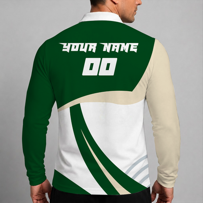 [HOT DEAL] NEW CUSTOMIZED NBA11 MBU MILWAUKEE BUCKS MEN LONG SLEEVE POLO