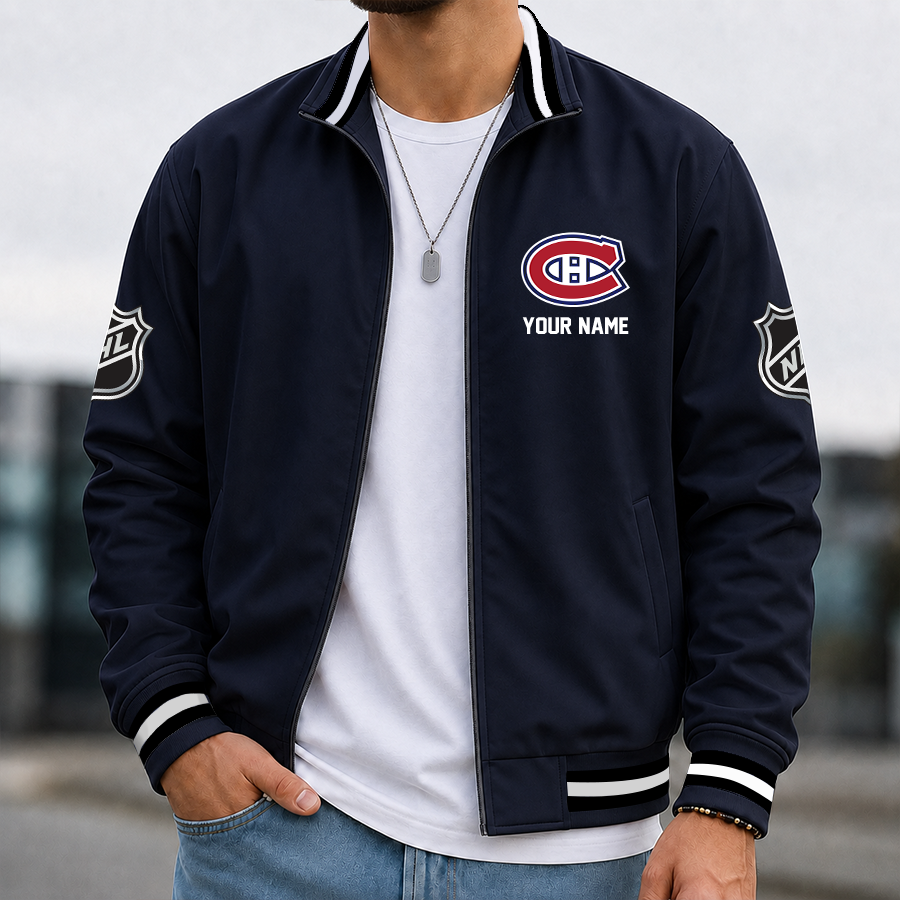 [SUPER SALE] NEW CUSTOMIZED NHL11 MCD MONTREAL CANADIENS MULTICOLOR MEN'S CASUAL JACKET