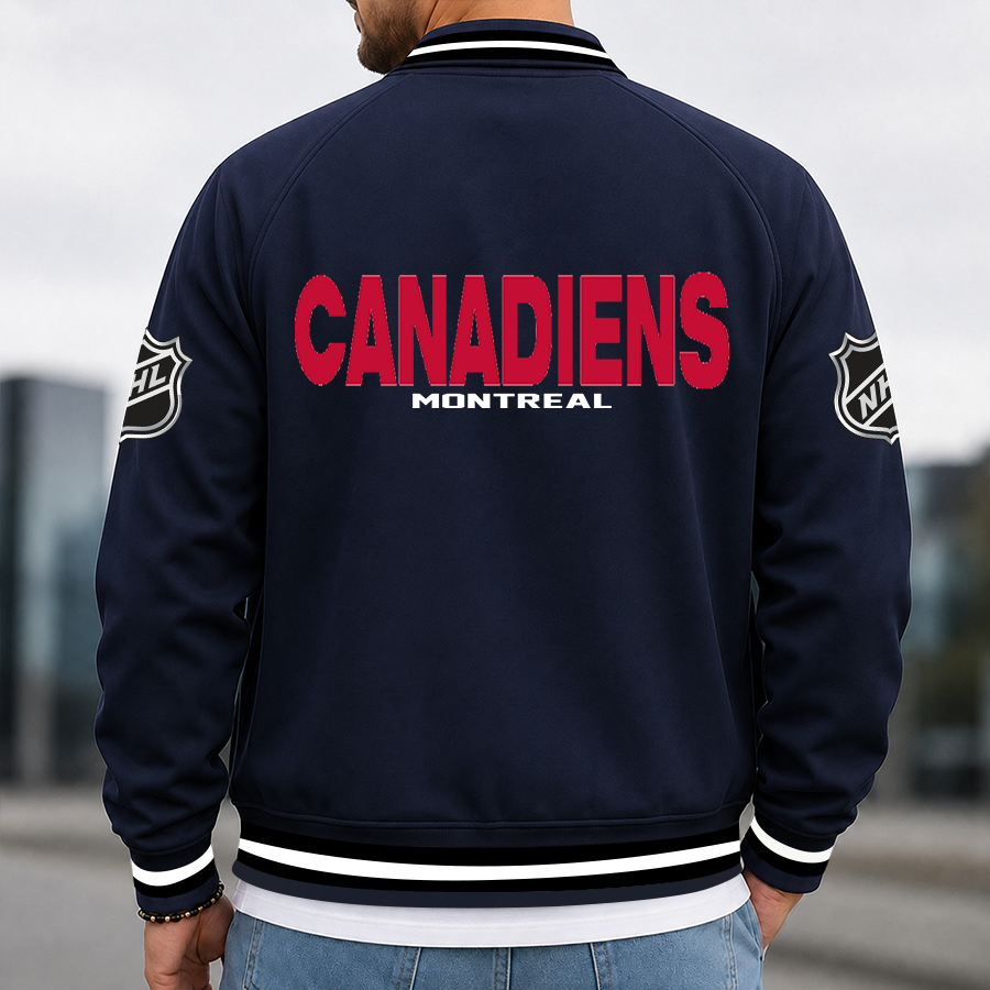 [SUPER SALE] NEW CUSTOMIZED NHL11 MCD MONTREAL CANADIENS MULTICOLOR MEN'S CASUAL JACKET