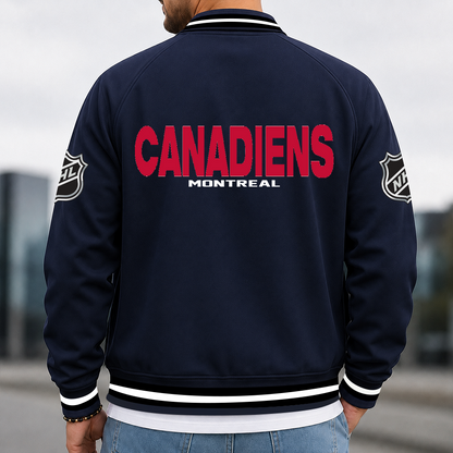 [SUPER SALE] NEW CUSTOMIZED NHL11 MCD MONTREAL CANADIENS MULTICOLOR MEN'S CASUAL JACKET