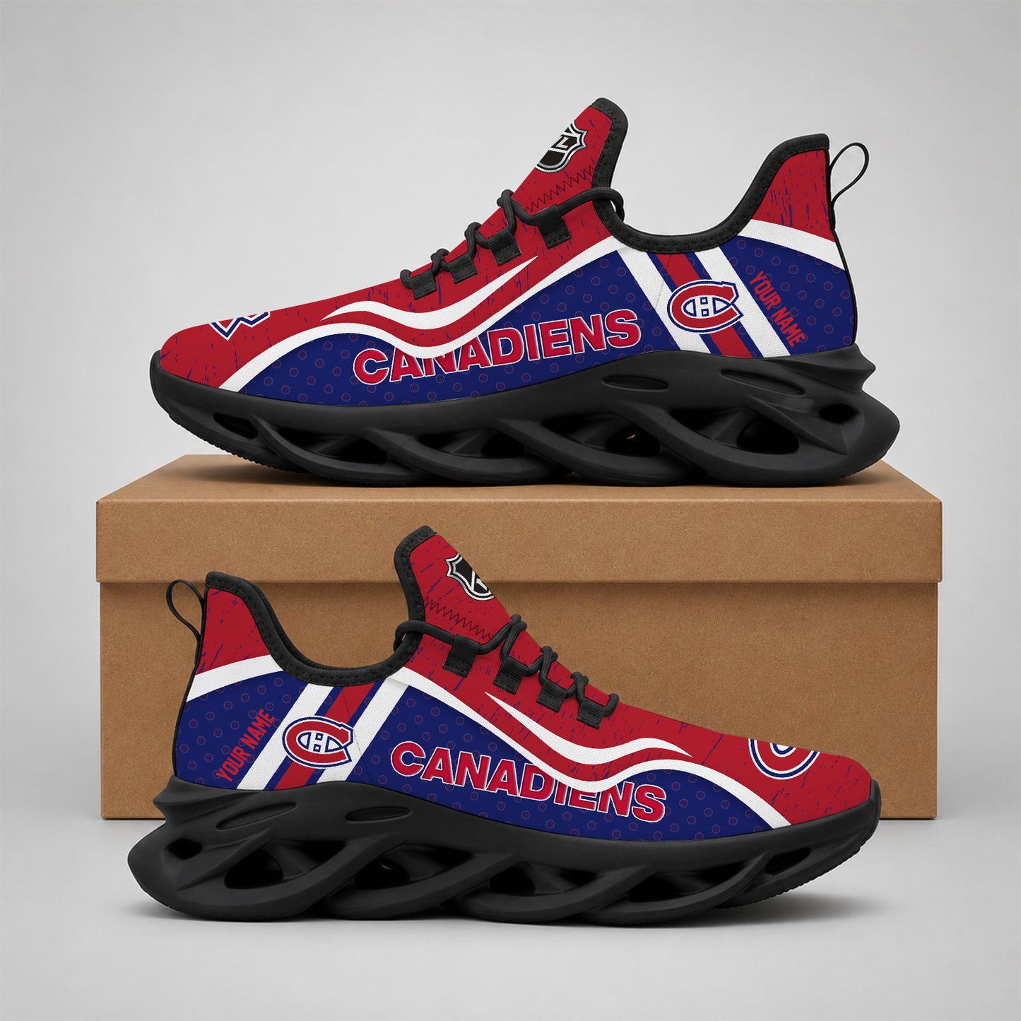 VIRAL EDITION - NEW CUSTOMIZED NHL11 MCD MONTREAL CANADIENS CLUNKY SNEAKERS