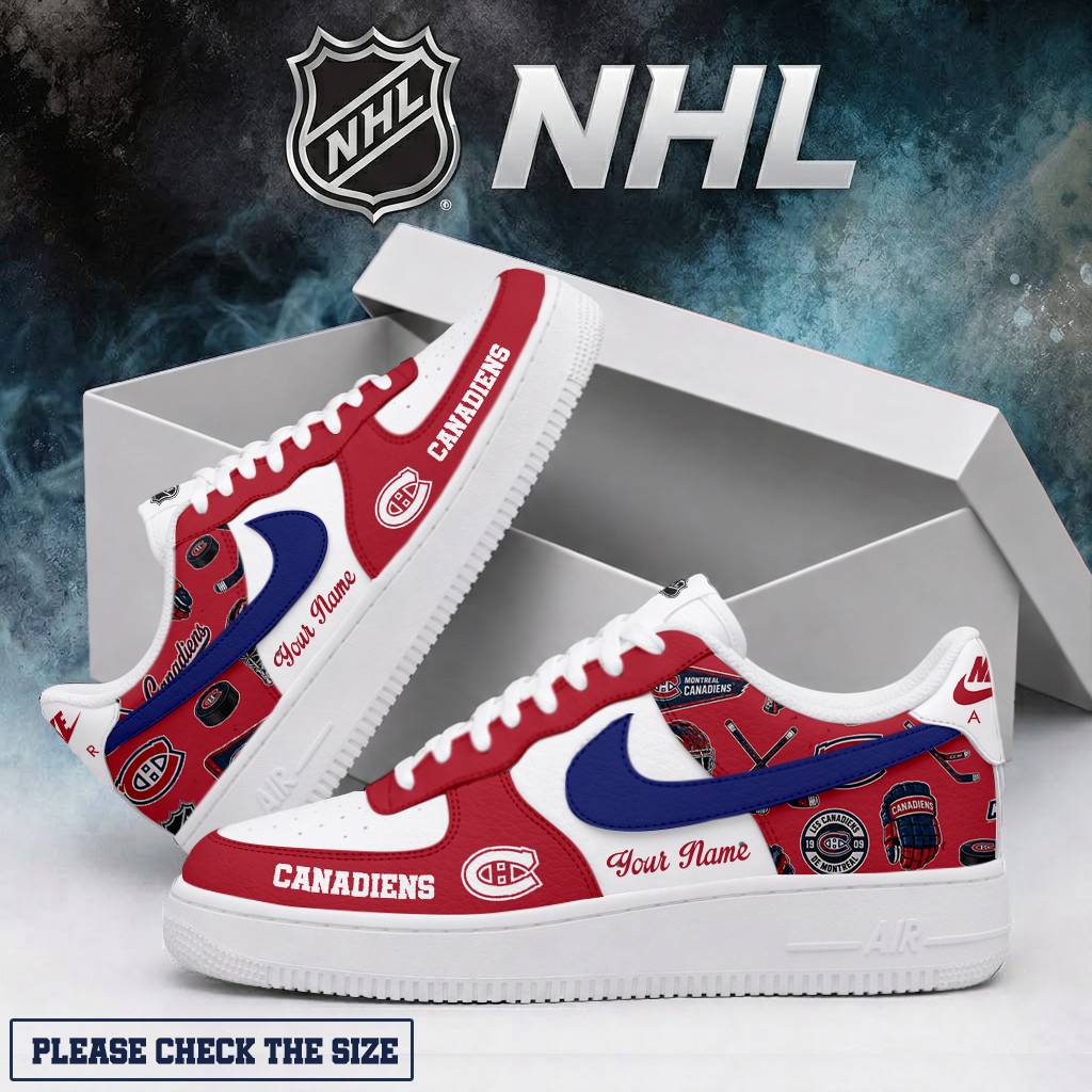 LIMITED EDITION - NEW CUSTOMIZED NHL11 MCD MONTREAL CANADIENS AF1 SHOES