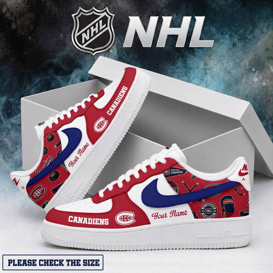 LIMITED EDITION - NEW CUSTOMIZED NHL11 MCD MONTREAL CANADIENS AF1 SHOES