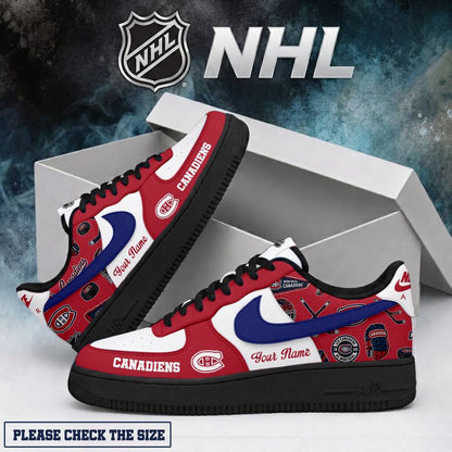 LIMITED EDITION - NEW CUSTOMIZED NHL11 MCD MONTREAL CANADIENS AF1 SHOES