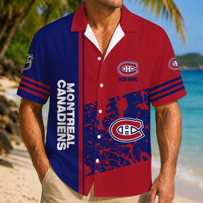 LIMITED EDITION - NEW CUSTOMIZED NHL11 MCD MONTREAL CANADIENS UNISEX HAWAIIAN SHIRT