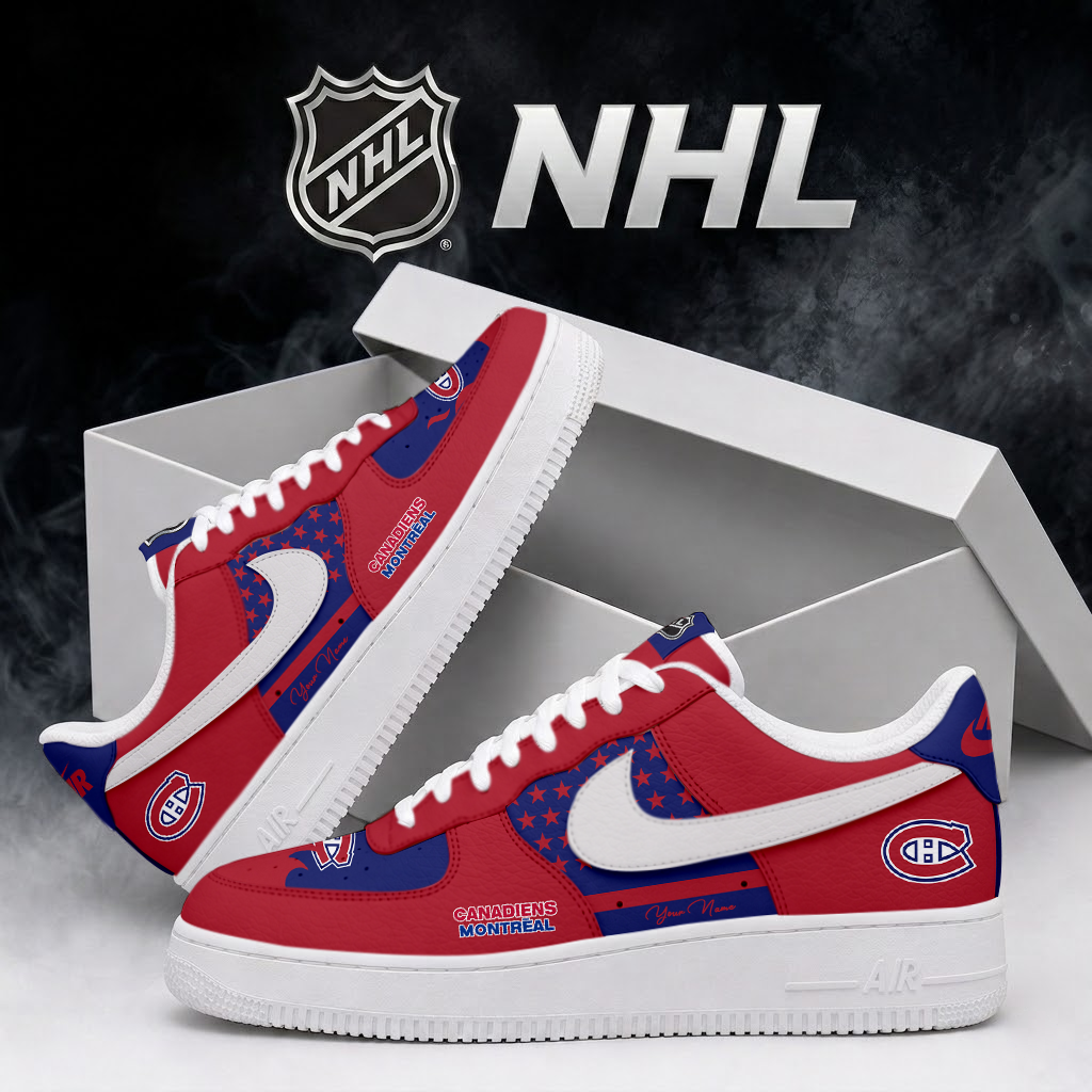 SPECIAL EDITION - NEW CUSTOMIZED NHL11 MCD MONTREAL CANADIENS AF1 SHOES