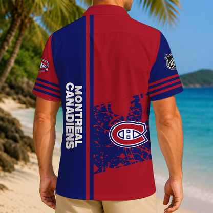 LIMITED EDITION - NEW CUSTOMIZED NHL11 MCD MONTREAL CANADIENS UNISEX HAWAIIAN SHIRT