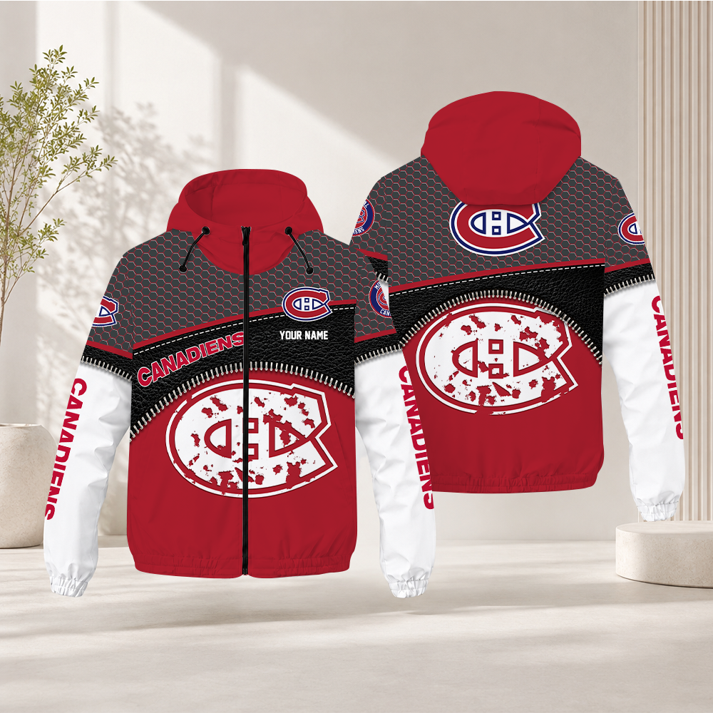EXCLUSIVE EDITION - NEW CUSTOMIZED NHL11 MCD MONTREAL CANADIENS WINDBREAKER JACKET