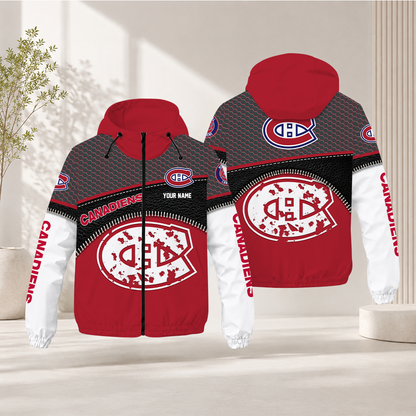 EXCLUSIVE EDITION - NEW CUSTOMIZED NHL11 MCD MONTREAL CANADIENS WINDBREAKER JACKET
