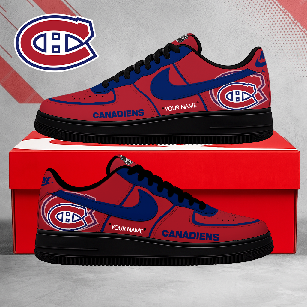 LIMITED EDITION - NEW CUSTOMIZED NHL11 MCD MONTREAL CANADIENS AF1 SHOES