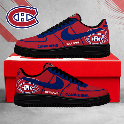 LIMITED EDITION - NEW CUSTOMIZED NHL11 MCD MONTREAL CANADIENS AF1 SHOES