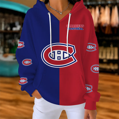 [SUPER SALE] NEW CUSTOMIZED NHL11 MCD MONTREAL CANADIENS RIBBED HOODIE & SWEATSHIRT