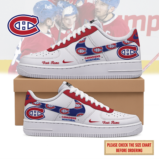 EXCLUSIVE EDITION - NEW CUSTOMIZED NHL11 MCD MONTREAL CANADIENS AF1 SHOES