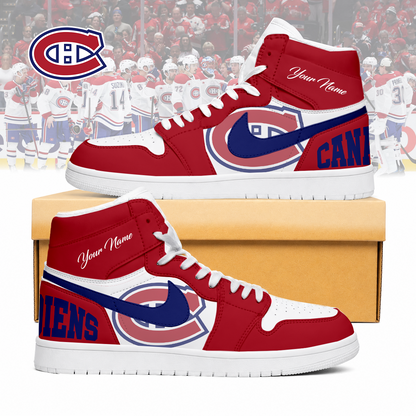 LIMITED EDITION - NEW CUSTOMIZED NHL11 MCD MONTREAL CANADIENS AIR JORDAN SNEAKERS