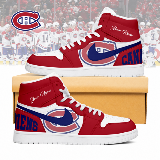 LIMITED EDITION - NEW CUSTOMIZED NHL11 MCD MONTREAL CANADIENS AIR JORDAN SNEAKERS