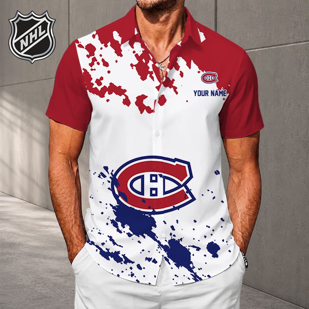 LIMITED EDITION - NEW CUSTOMIZED NHL11 MCD MONTREAL CANADIENS UNISEX HAWAIIAN SHIRT