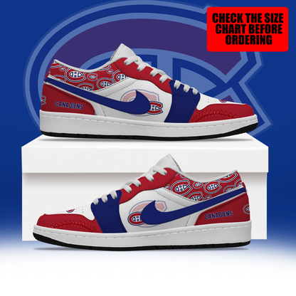 [SUPER SALE] NEW CUSTOMIZED NHL11 MCD MONTREAL CANADIENS AIR JORDAN LOW SHOES
