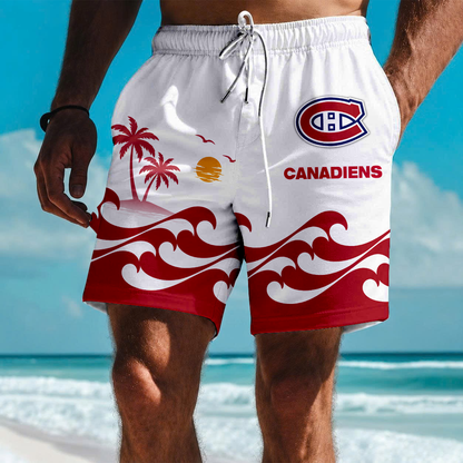 LIMITED EDITION - NEW CUSTOMIZED NHL11 MCD MONTREAL CANADIENS SHORT PANTS