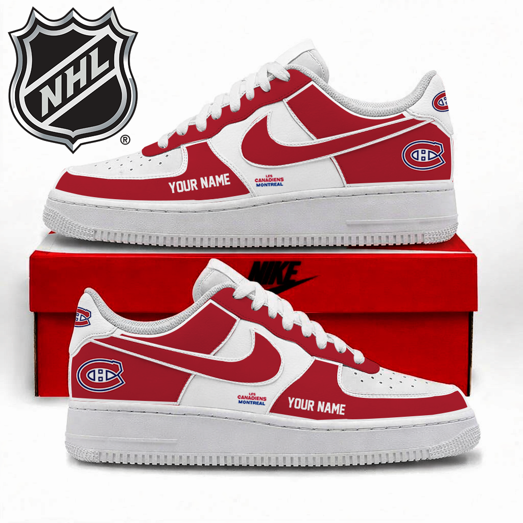 LIMITED EDITION - NEW CUSTOMIZED NHL11 MCD MONTREAL CANADIENS AF1 SHOES
