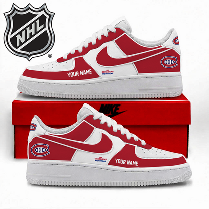 LIMITED EDITION - NEW CUSTOMIZED NHL11 MCD MONTREAL CANADIENS AF1 SHOES