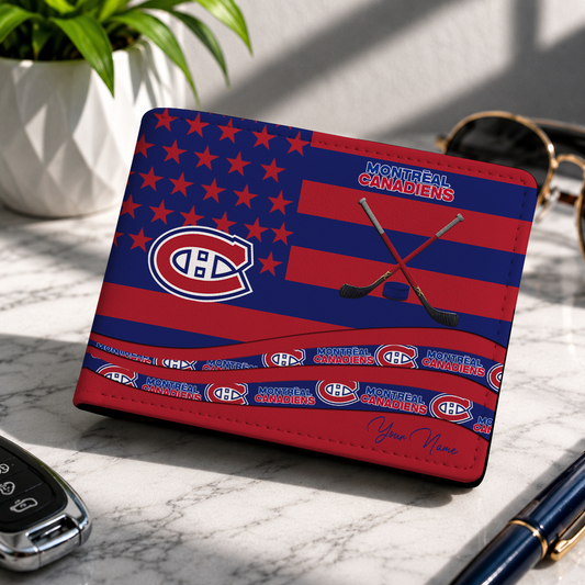 LIMITED EDITION - NEW CUSTOMIZED NHL11 MCD MONTREAL CANADIENS LEATHER WALLET
