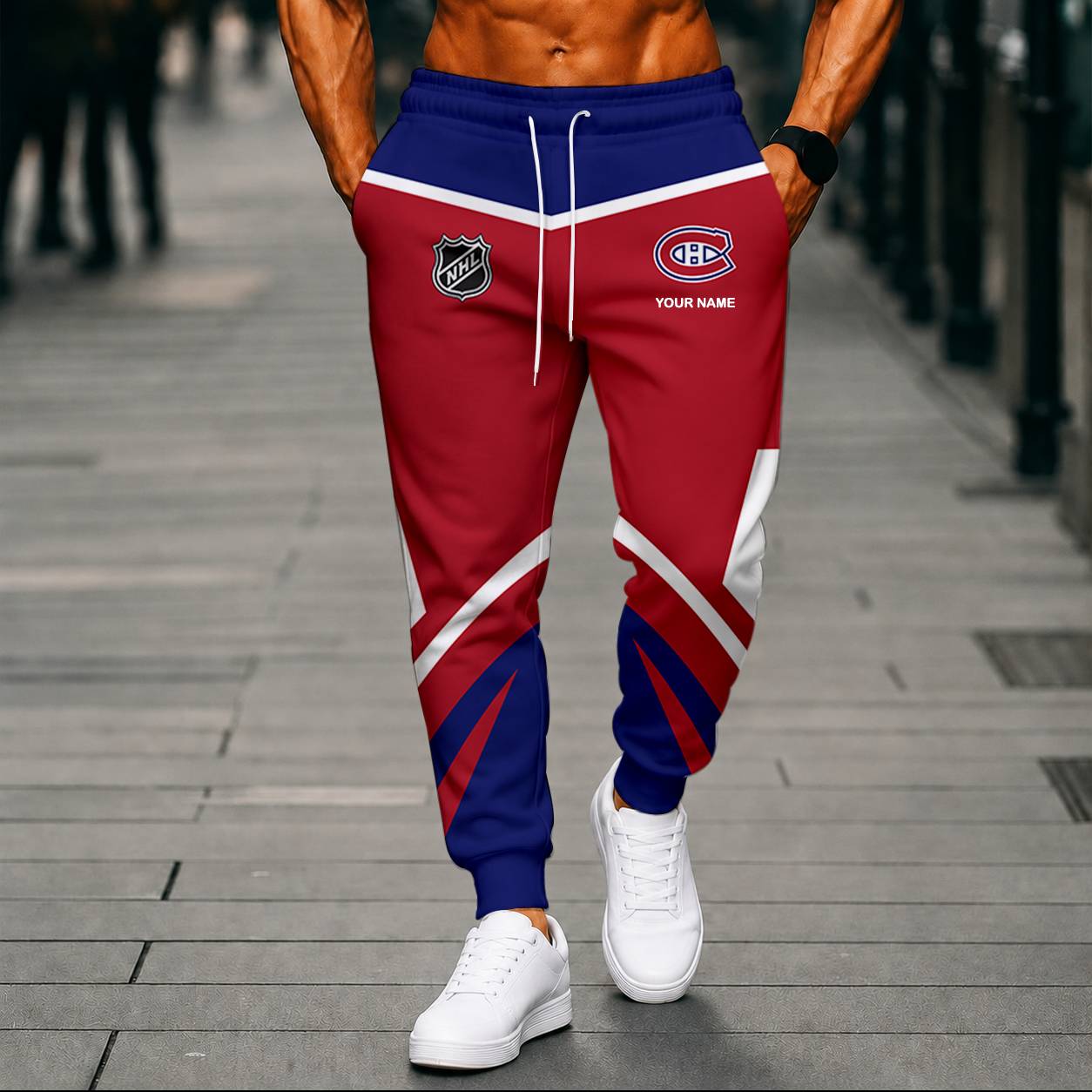 LIMITED EDITION - NEW CUSTOMIZED NHL11 MCD MONTREAL CANADIENS UNISEX LONG PANTS