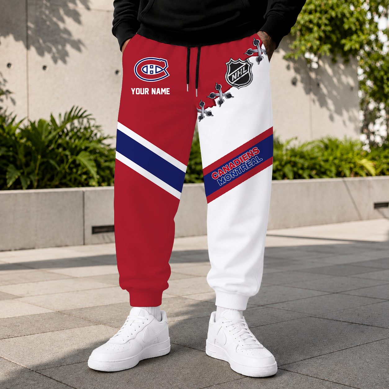 LIMITED EDITION - NEW CUSTOMIZED NHL11 MCD MONTREAL CANADIENS SWEATPANTS