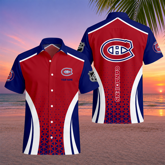 LIMITED EDITION - NEW CUSTOMIZED NHL11 MCD MONTREAL CANADIENS UNISEX HAWAIIAN SHIRT