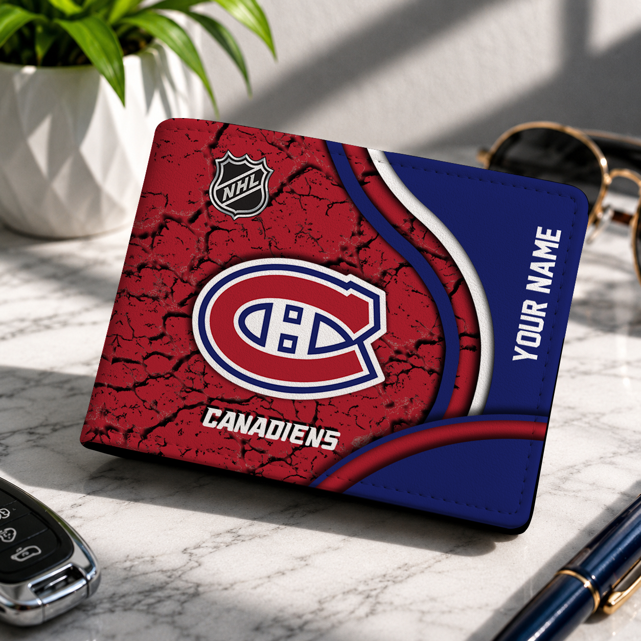 FINAL CLEARANCE - NEW CUSTOMIZED NHL11 MCD MONTREAL CANADIENS LEATHER WALLET
