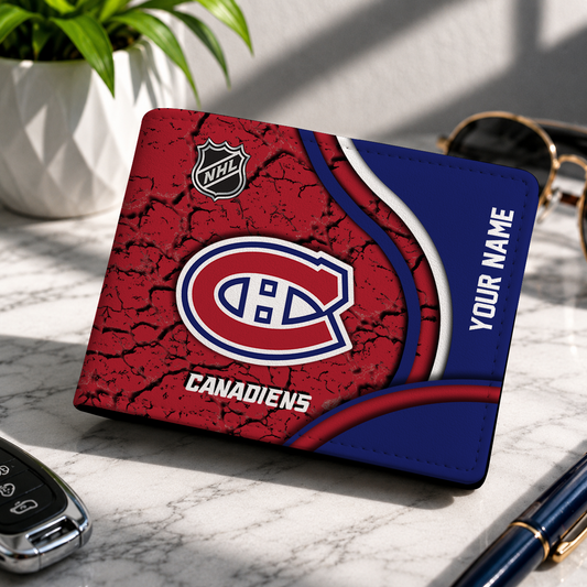 FINAL CLEARANCE - NEW CUSTOMIZED NHL11 MCD MONTREAL CANADIENS LEATHER WALLET