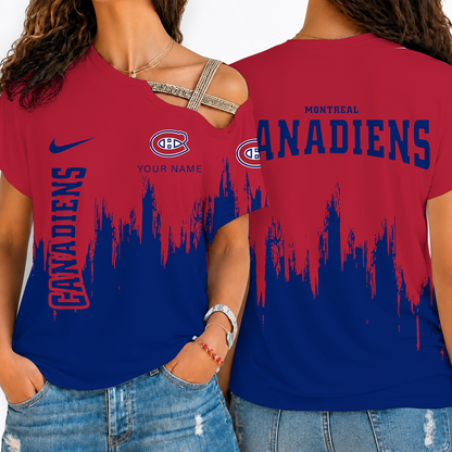 [SUPER SALE] NEW CUSTOMIZED NHL11 MCD MONTREAL CANADIENS SHOULDER SHIRT