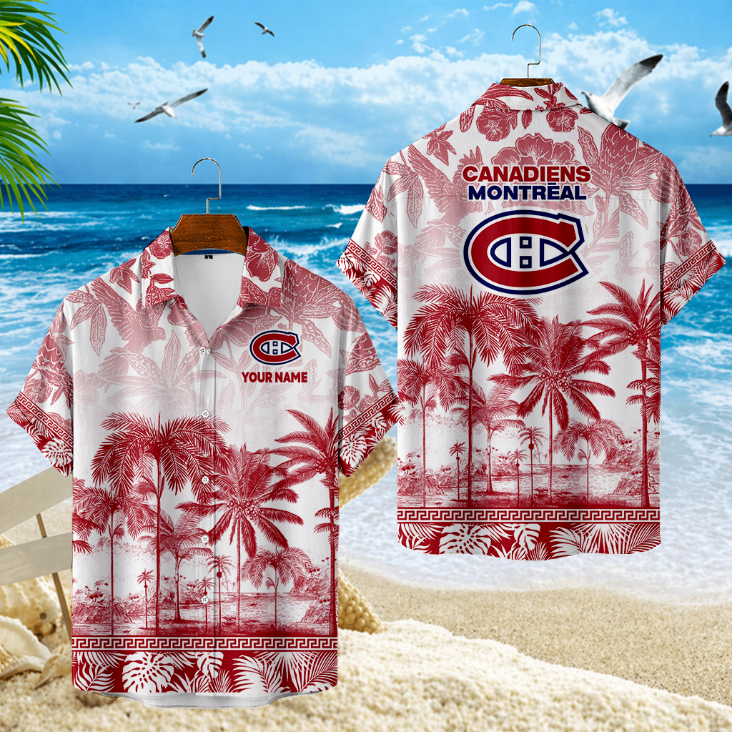 LIMITED EDITION - NEW CUSTOMIZED NHL11 MCD MONTREAL CANADIENS UNISEX HAWAIIAN SHIRT