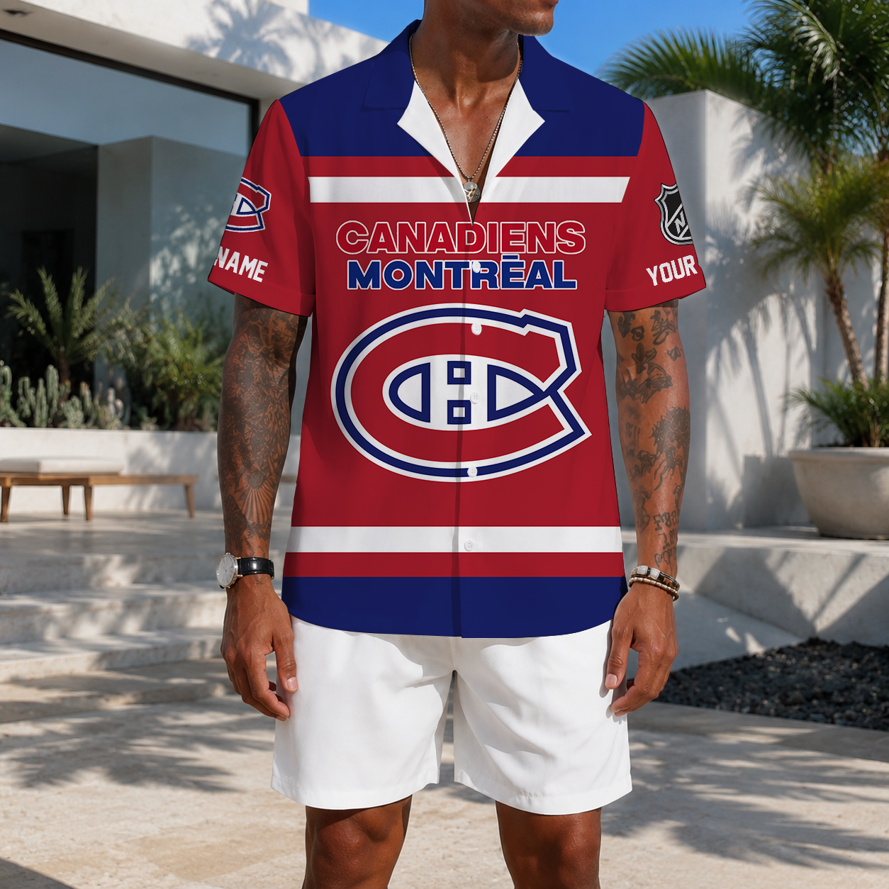 LIMITED EDITION - NEW CUSTOMIZED NHL11 MCD MONTREAL CANADIENS UNISEX HAWAIIAN SHIRT