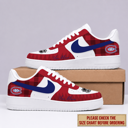 LIMITED EDITION - NEW CUSTOMIZED NHL11 MCD MONTREAL CANADIENS AF1 SHOES