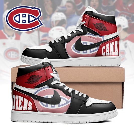 LIMITED EDITION - NEW CUSTOMIZED NHL11 MT CANADIENS AIR JORDAN SNEAKERS
