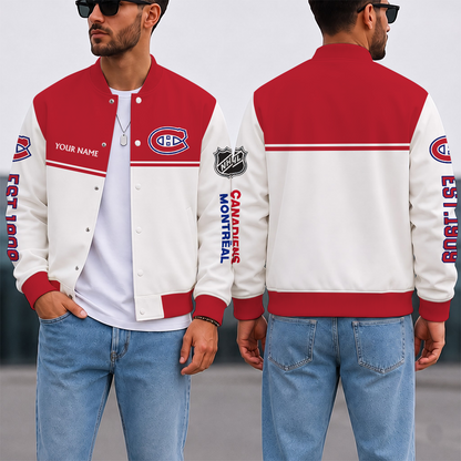 EXCLUSIVE EDITION - NEW CUSTOMIZED NHL11 MCD MONTREAL CANADIENS SATIN VARSITY JACKET & BASEBALL JACKET