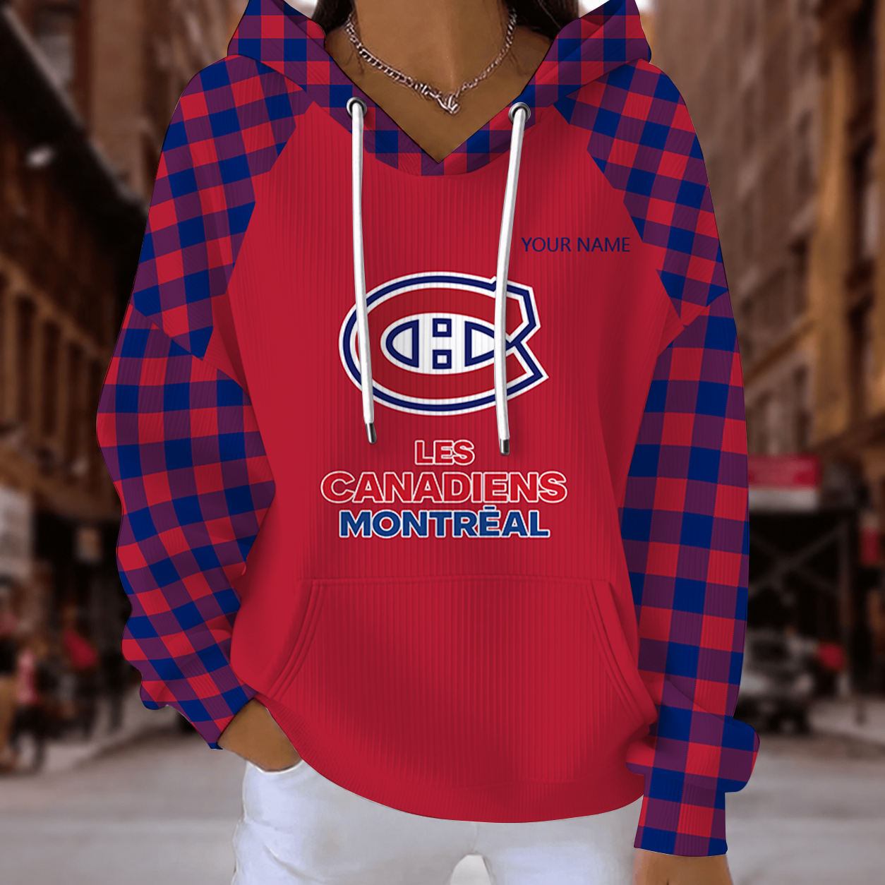 [SUPER SALE] NEW CUSTOMIZED NHL11 MCD MONTREAL CANADIENS RIBBED HOODIE & SWEATSHIRT