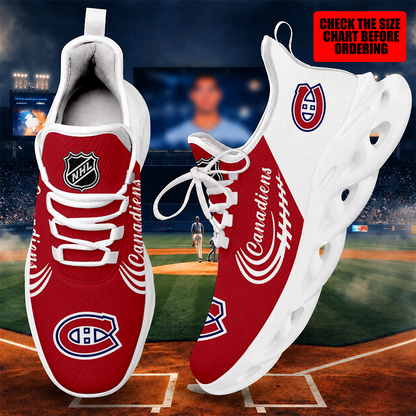 [SUPER SALE ] NEW CUSTOMIZED NHL11 MCD MONTREAL CANADIENS MAX SOUL SHOES