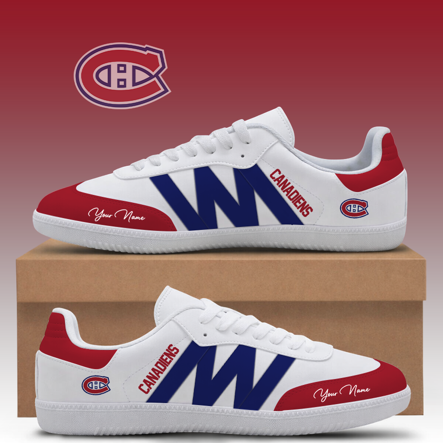 [SUPER SALE] NEW CUSTOMIZED NHL11 MCD MONTREAL CANADIENS CLASSIC SNEAKERS