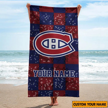 LIMITED EDITION - NEW CUSTOMIZED NHL11 MCD MONTREAL CANADIENS BEACH TOWEL FOR FAN