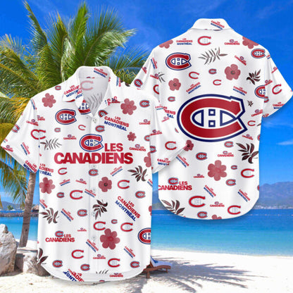 LIMITED EDITION - NEW CUSTOMIZED NHL11 MCD MONTREAL CANADIENS UNISEX HAWAIIAN SHIRT