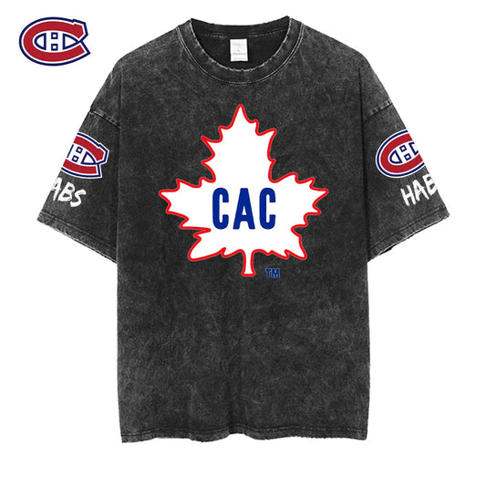 [SUPER SALE] NEW CUSTOMIZED NHL11 MCD MONTREAL CANADIENS MULTICOLOR WASHED TEE