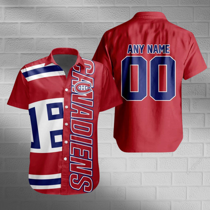 [SUPER SALE] NEW CUSTOMIZED NHL11 MCD MONTREAL CANADIENS UNISEX HAWAIIAN SHIRT