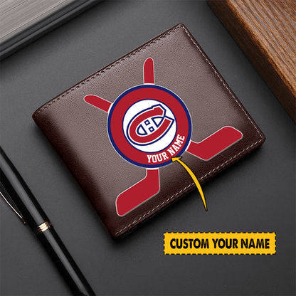 LIMITED EDITION - NEW CUSTOMIZED NHL11 MCD MONTREAL CANADIENS LEATHER WALLET