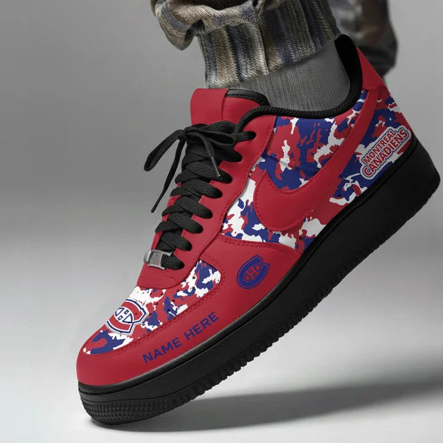 [SUPER SALE] NEW CUSTOMIZED NHL11 MCD MONTREAL CANADIENS AF1 SHOES